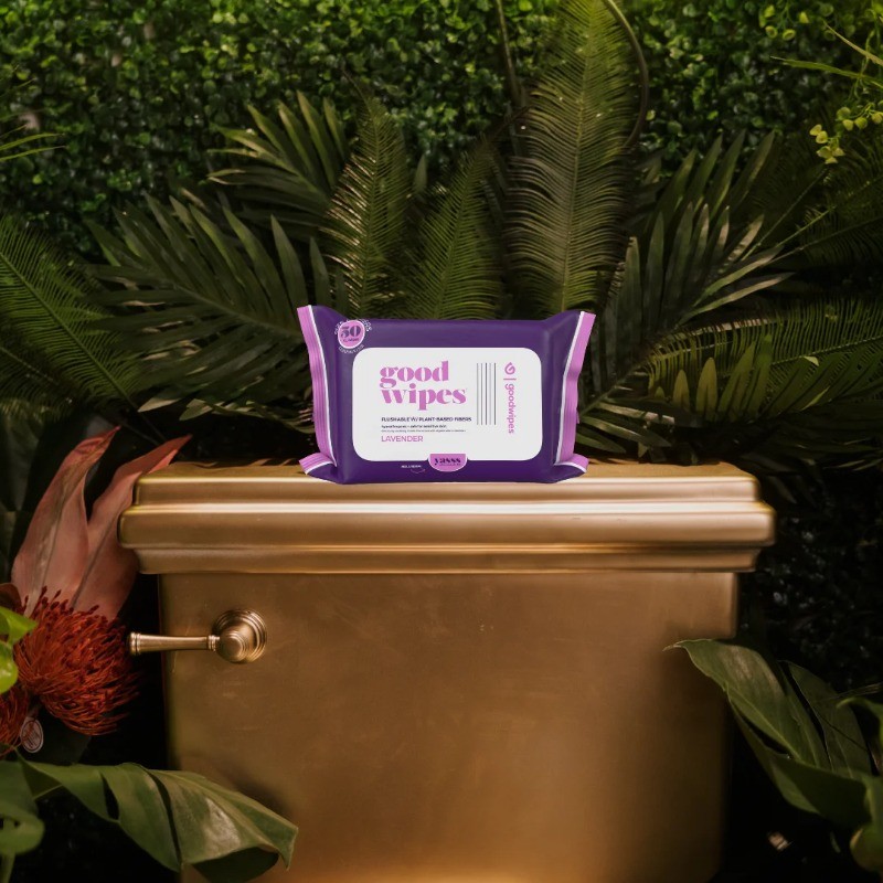 goodwipes Flushable Butt Wipes, Lavender Scented, 3 Pack, 150 Total Wipes