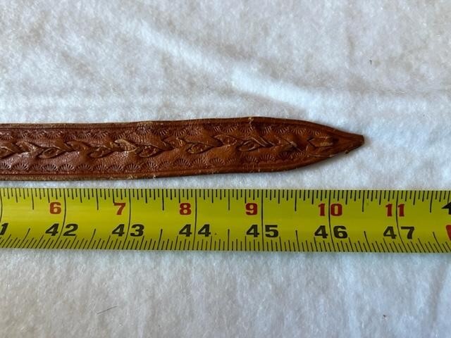 Soviet Era leather belt with a braid element