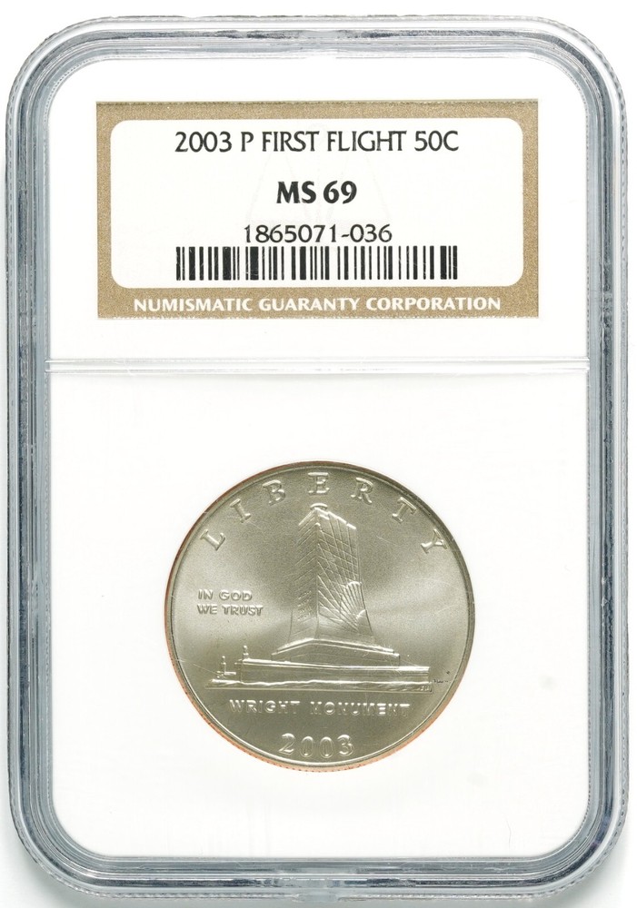 2003 (P) First Flight Commemorative Half-Dollar NGC MS-69