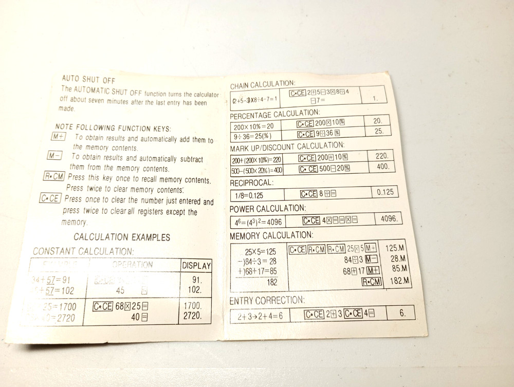 Vintage Infinity Personal Desktop Calculator with original box untested