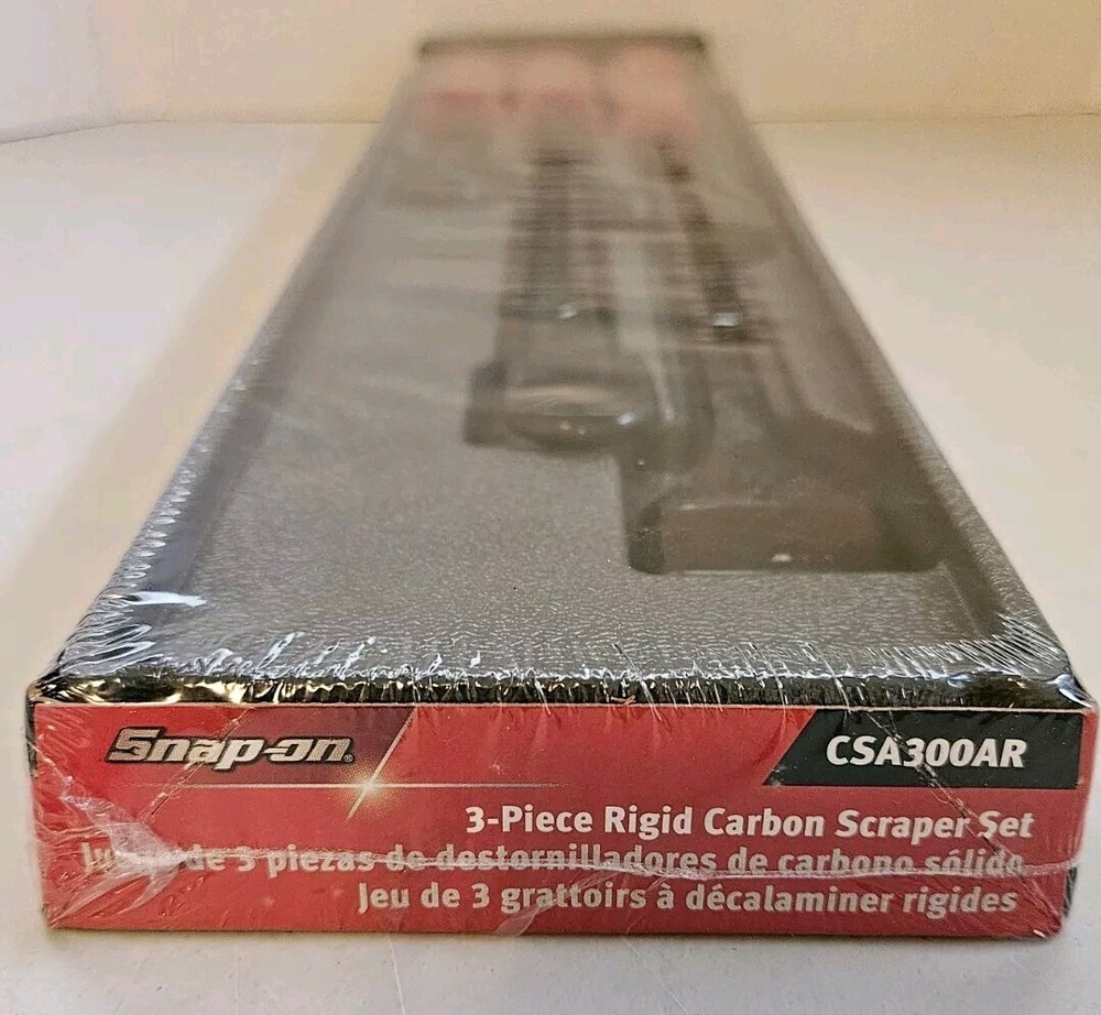Snap On Tools 3pc Set Scraper Reach Handle Gasket Rigid Carbon NEW