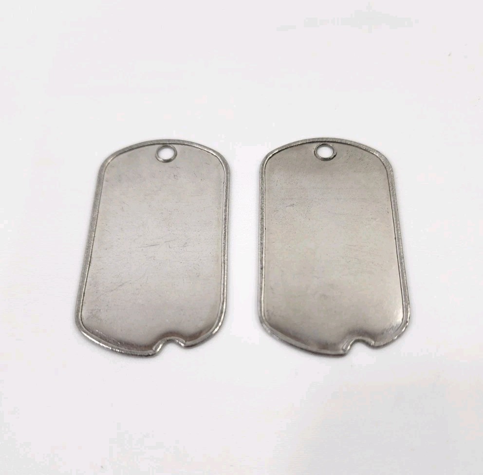 (2) Authentic WWII Era Blank Dog Tags