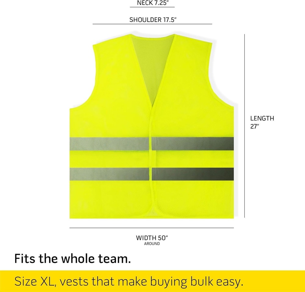 Multipurpose Reflective Vests - 20 Count