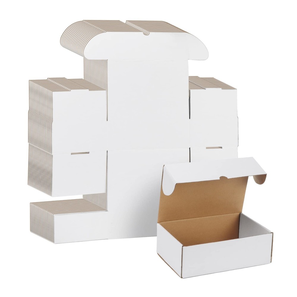 WIFTREY 9x6x3 White Shipping Boxes 25 Pack for Small - 25 Pack,