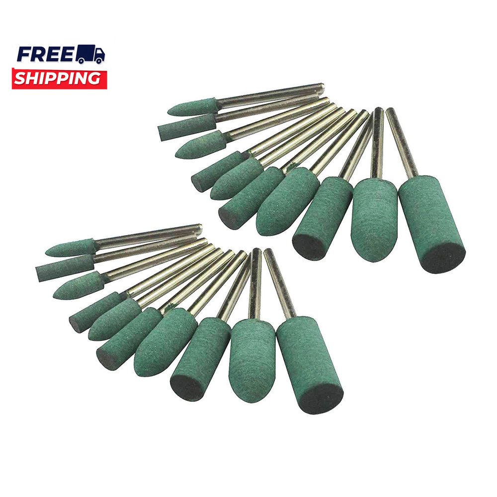 20 Pcs Rubber Polishing Bits  1/8'' Shank Silicone Rubber Buffing Tools Polishin