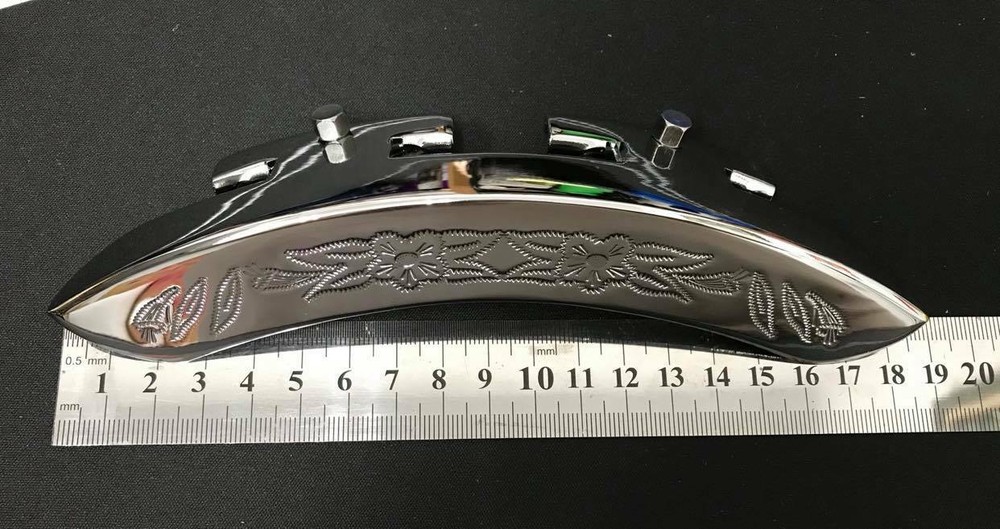 Engrave pattern Banjo Armrest, chrome color surface,1 piece
