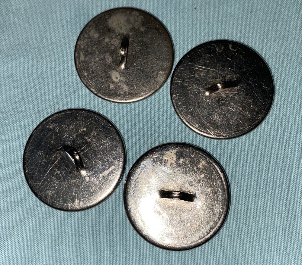Vtg Abalone Crystal Bezel Buttons