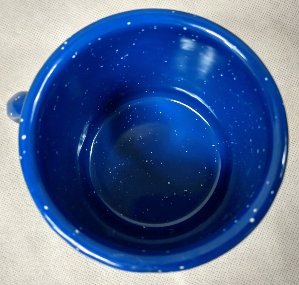 Zeal Optics Blue Speckled Enamel Camping Cup Mug