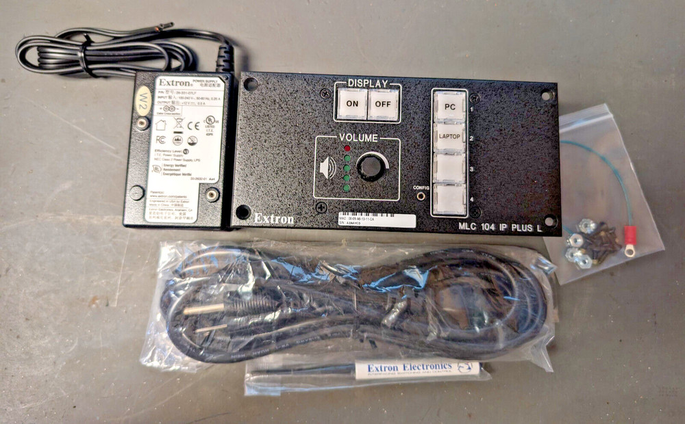 Extron MLC 104 IP Plus L, 60-818-32, Black, MediaLink Controller, Control Panel