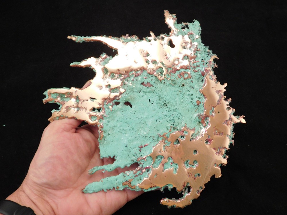 Big! Bright Solid COPPER SPLASH Art Sculpture 267gr