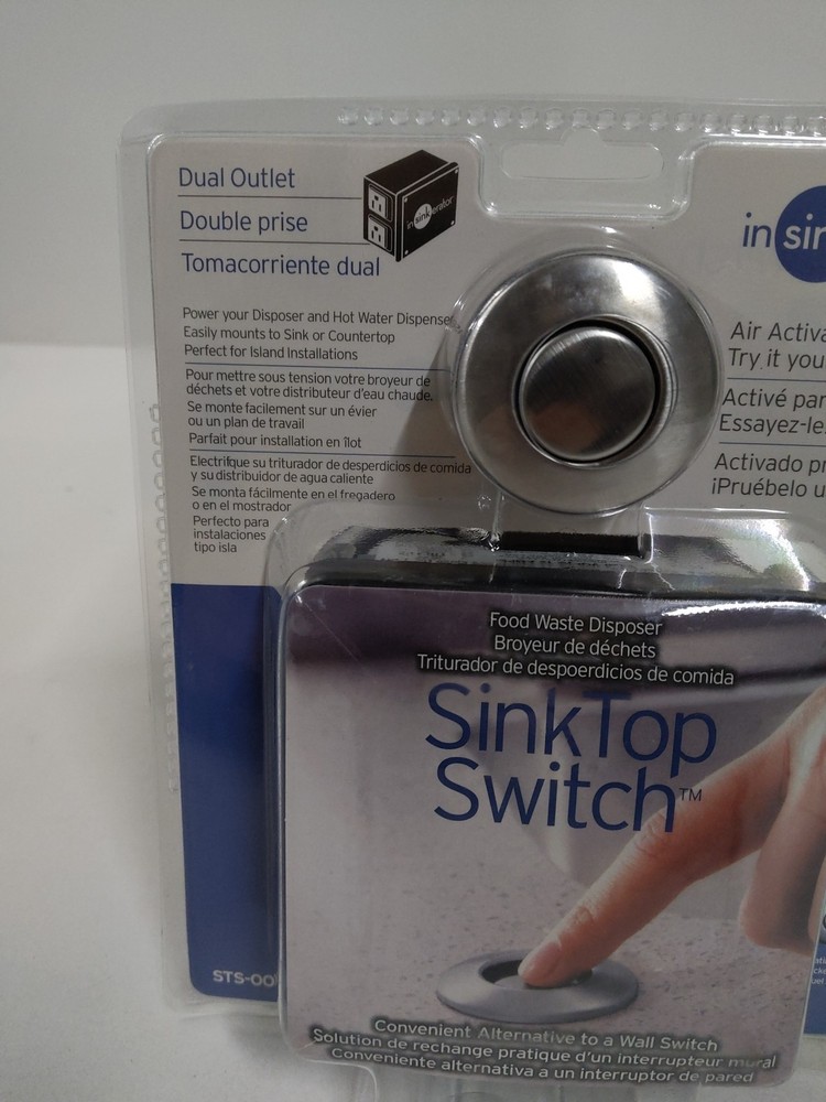 InSinkErator 76696A SinkTop Dual Outlet Switch ELECTRICAL,Damaged Pack