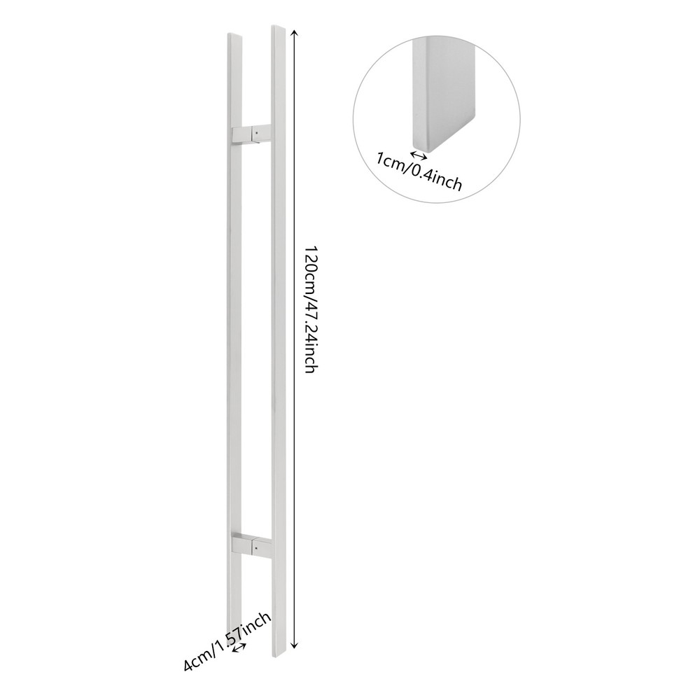 H-shaped Door Handle Stainless Steel Handles Double Sided Push Pull Door Handle