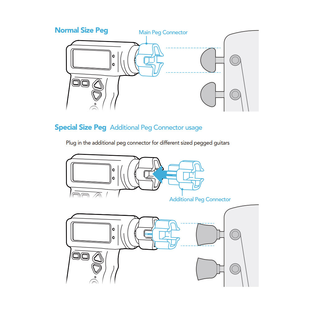JOWOOM T2 Automatic Smart Tuner Peg String Winder 3 Tuning Modes Rechargeable