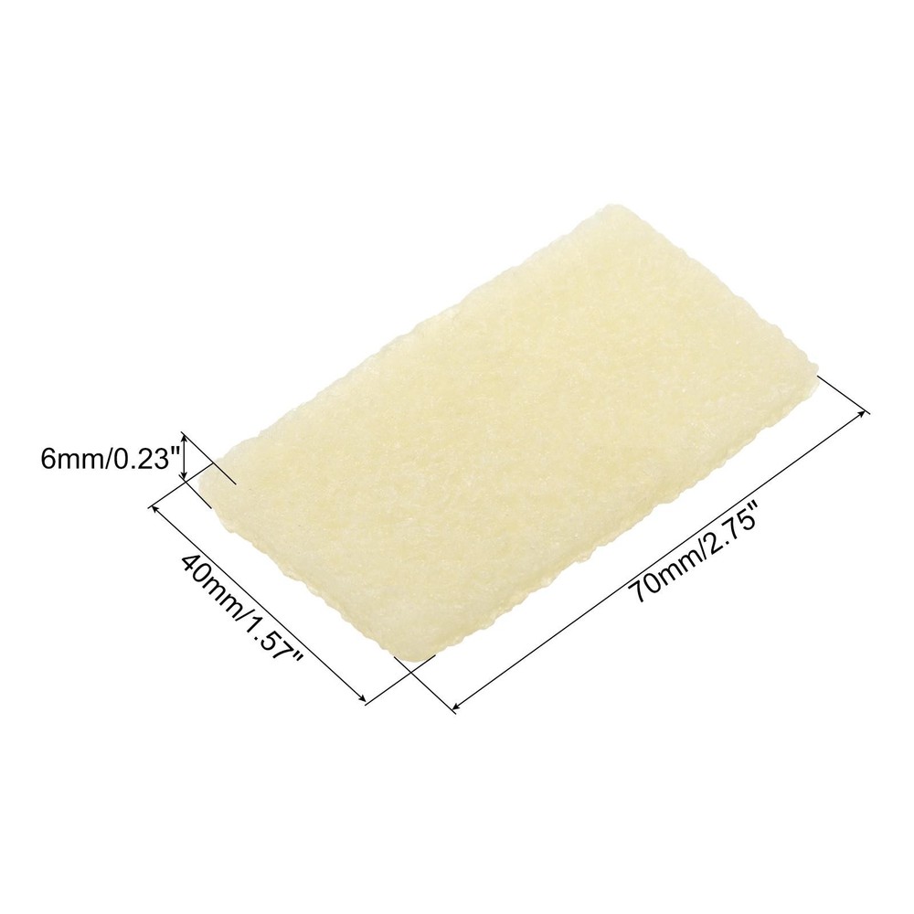3pcs 70x40x6mm Rectangle Adhesive Remove Cleaning Tool, White