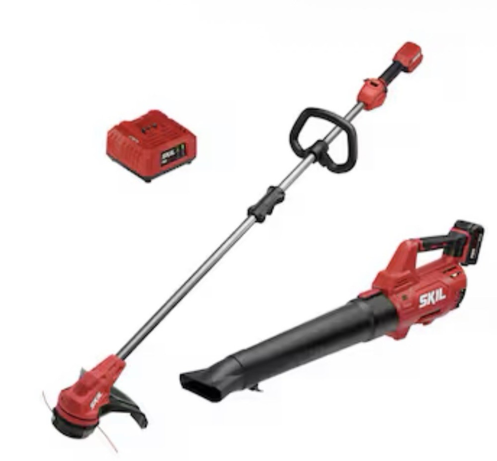 SKIL PWR CORE 40V Cordless Brushless String Trimmer and Leaf Blower Combo Kit
