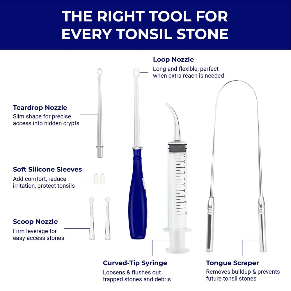 ORAVIX Tonsil Stone Remover - Removal Kit - 7 Piece Set