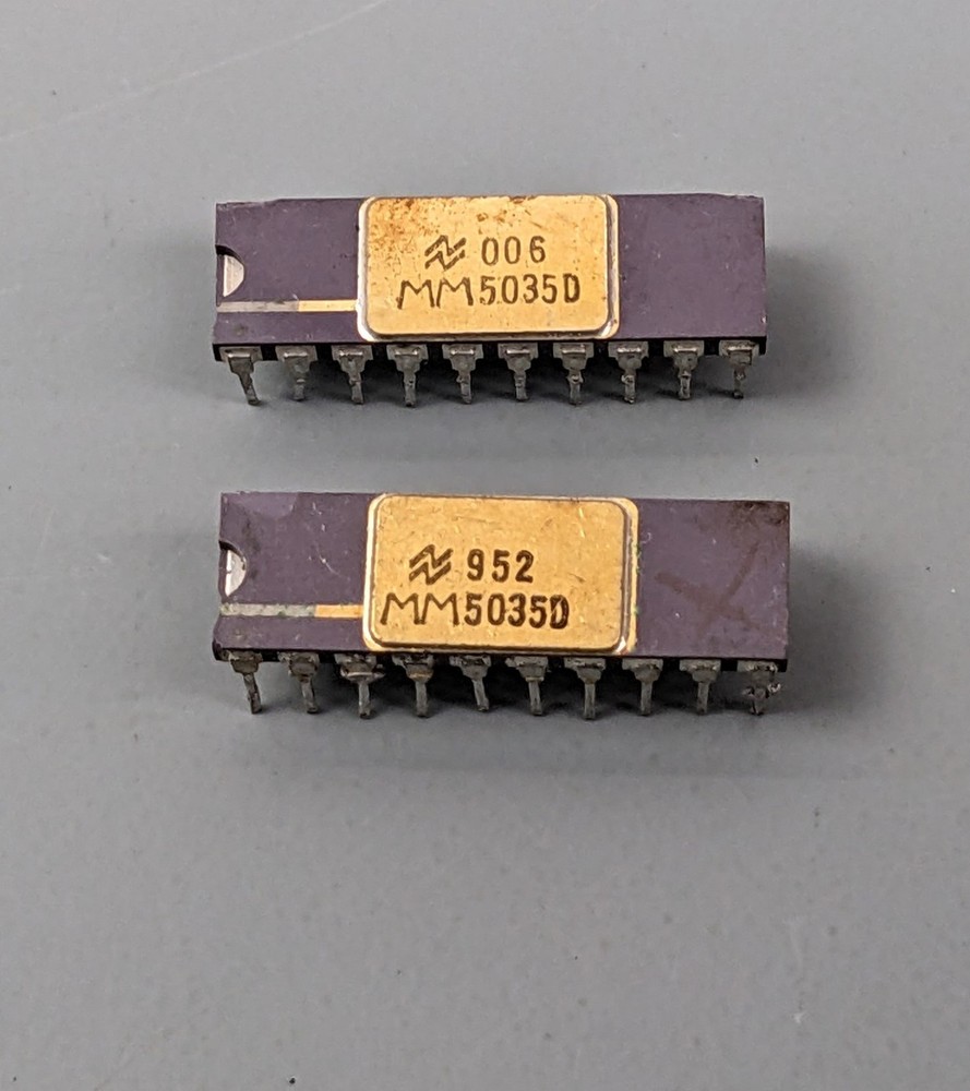 (2) NS MM5035D Octal 80-Bit Shift Register ICs