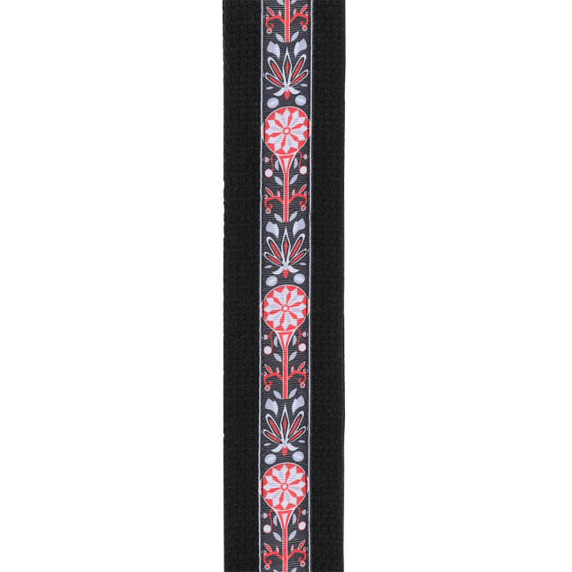 D'Addario Deluxe Cotton Guitar Strap; Black