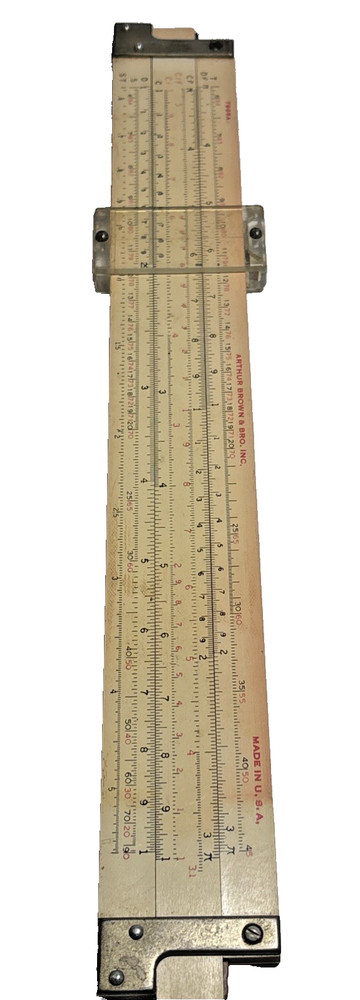Arthur Brown & Bro. 7996A Slide Rule 12"
