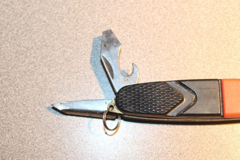 SABRE Campers Knife Japan Multi-Function Pocket Knife 3.75" w/ 4 Tools