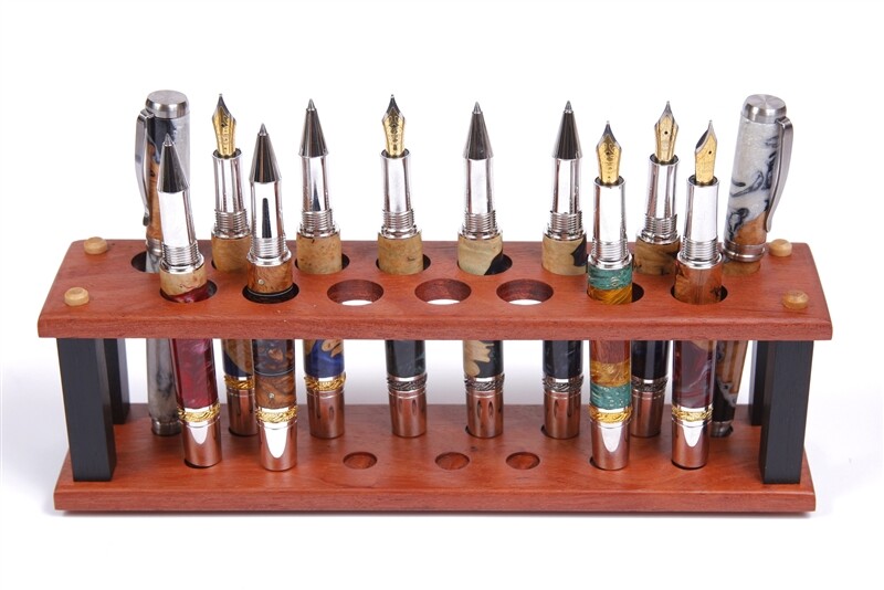 Lanier Pens - Bubinga & Ebony Upright Pen Stand - 15 Pen