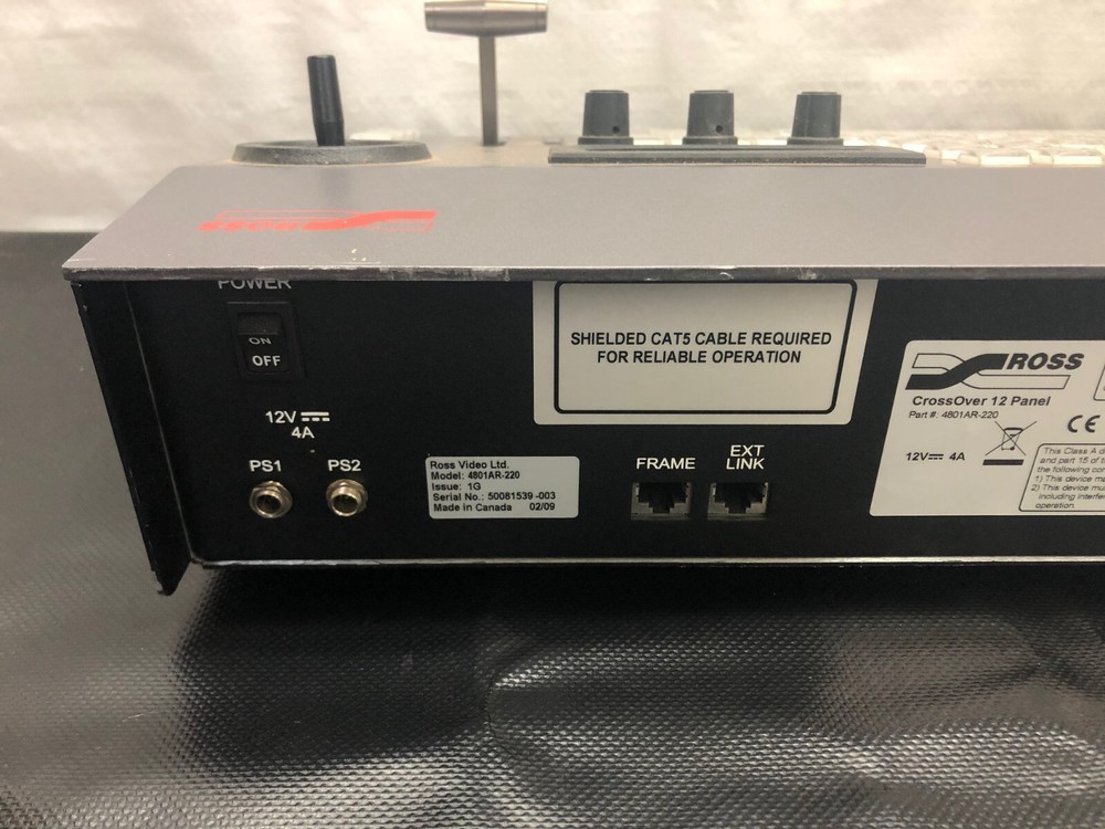 Ross Crossover 12 Panel 4801AR-220 Video Production Unit