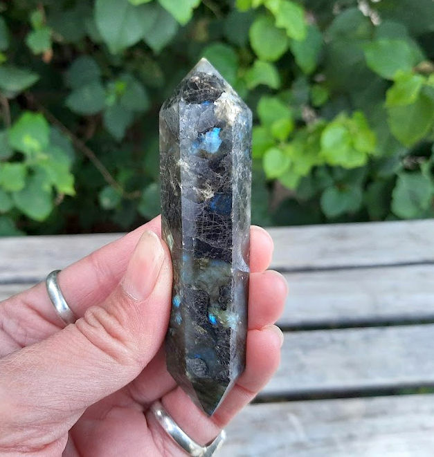 Labradorite Double Terminated Wand Set, Transformation, Higher Realm Connection