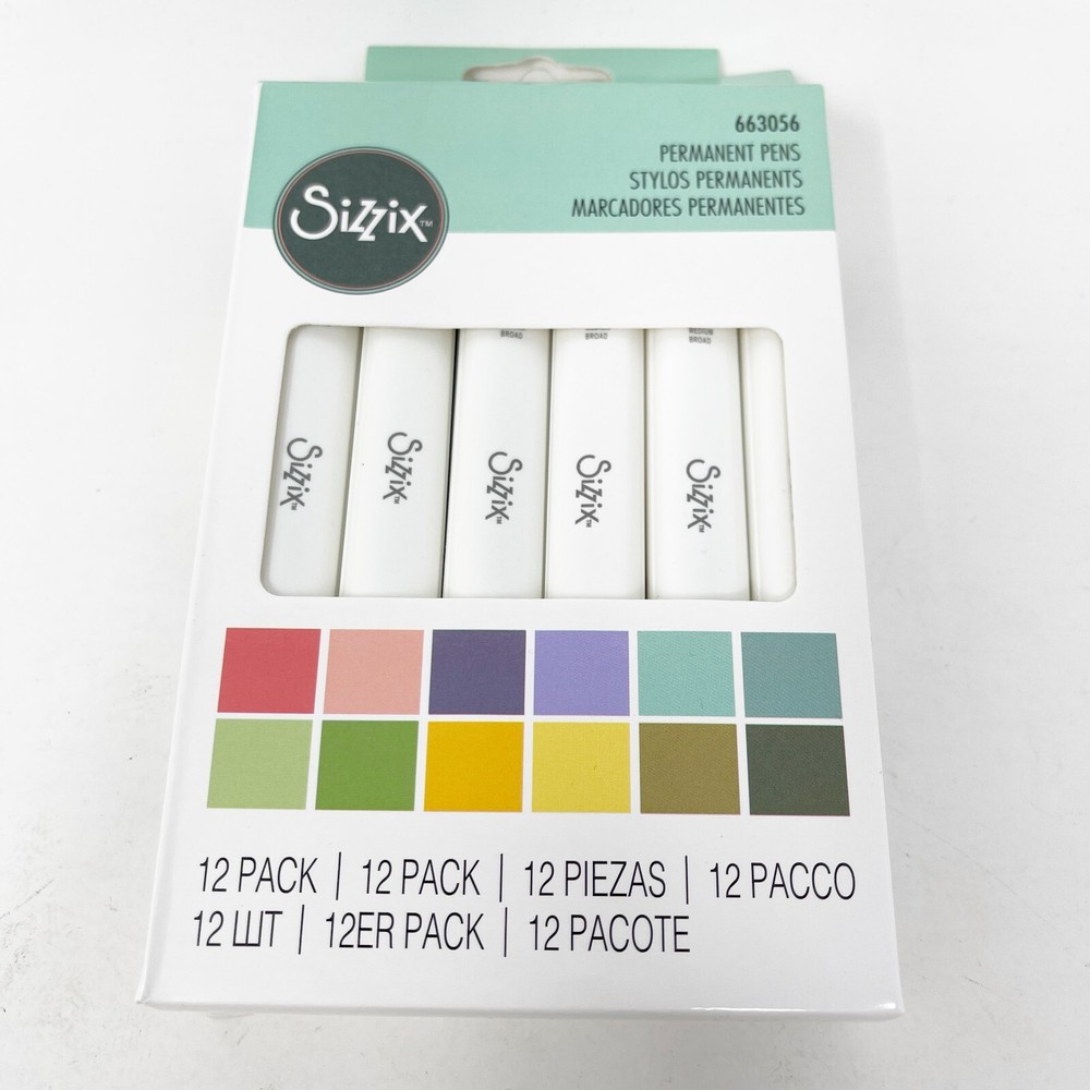 Sizzix Thinlits Envelope Liners Cutting Dies Markers Glitter NEW