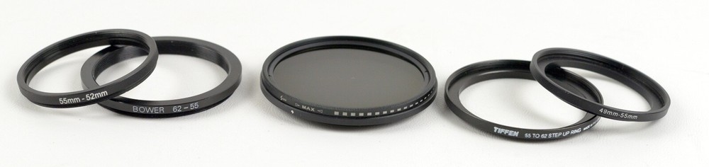62MM Circular Polarizer & Step-up/down rings