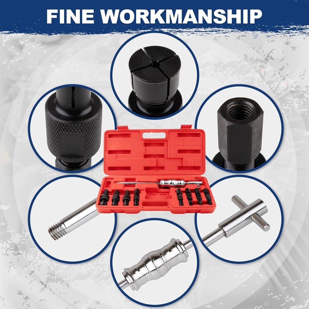 9PCS Blind Hole Collet Bearing Puller Set, Puller Set with Retractable Collet