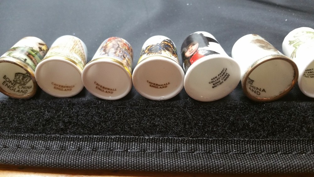 ASSRTD LOT BONE CHINA THIMBLES SEWING A