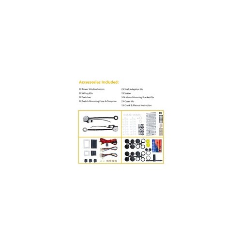 Absolute HW600 Universal Electric Power 2 Window Conversion Kit