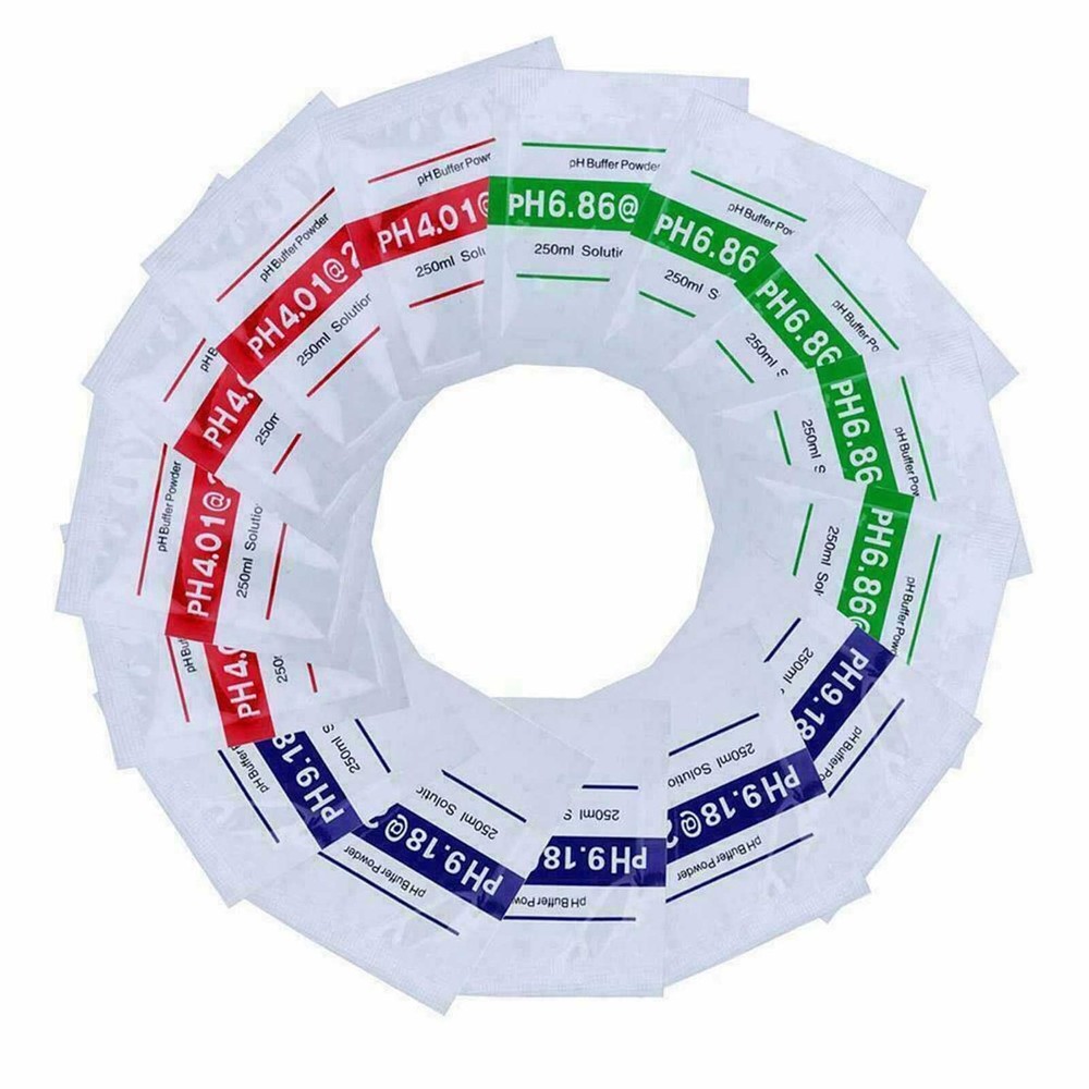15 Pack pH Buffer Powder Calibration Solution 4.01 6.86 9.18 for Meter Tester 11