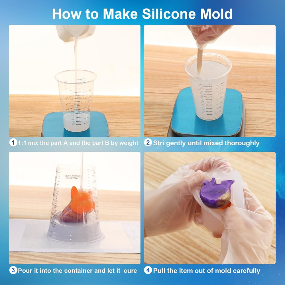 Silicone Mold Making Kit 64OZ Super Elastic Mold Maker