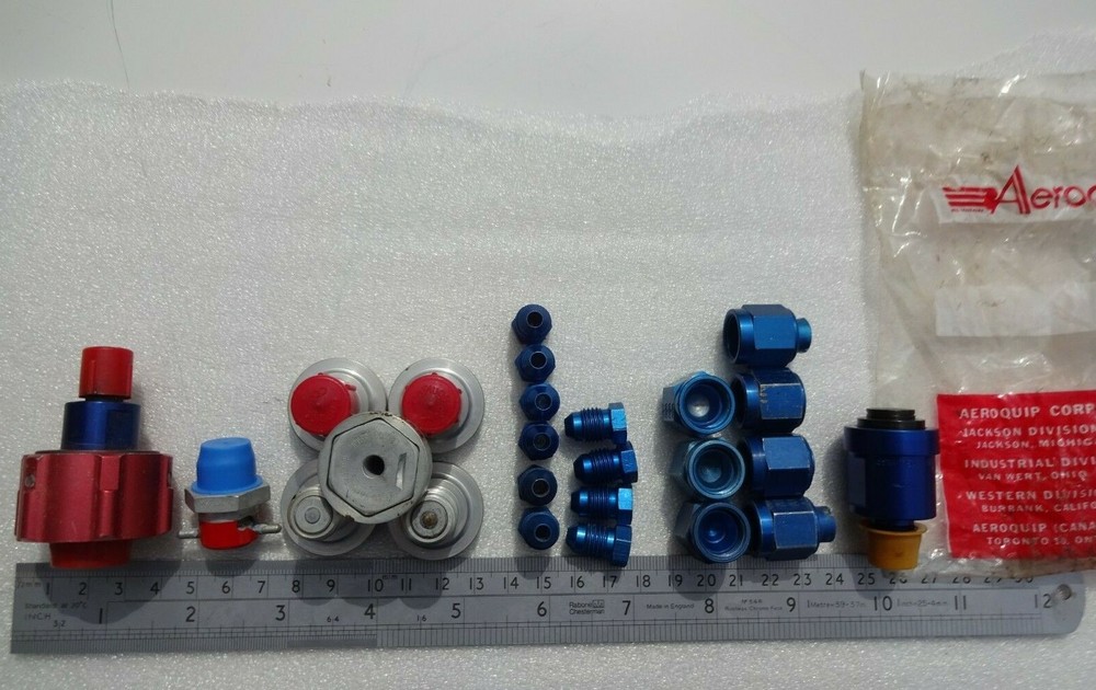 Various Pressure Flared Plug-Tube Fitting, Threaded - Aluminum (59pcs)