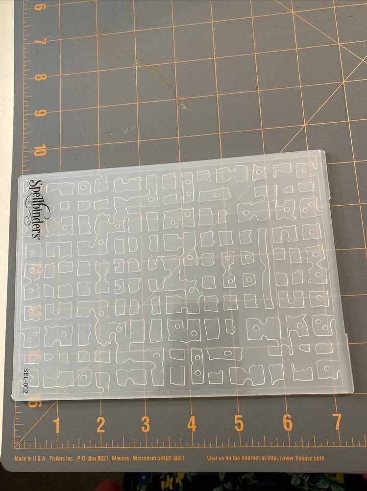 Spellbinders Gridiron Embossing Folder SEL-002 Seth Apter Urban Modern Texture