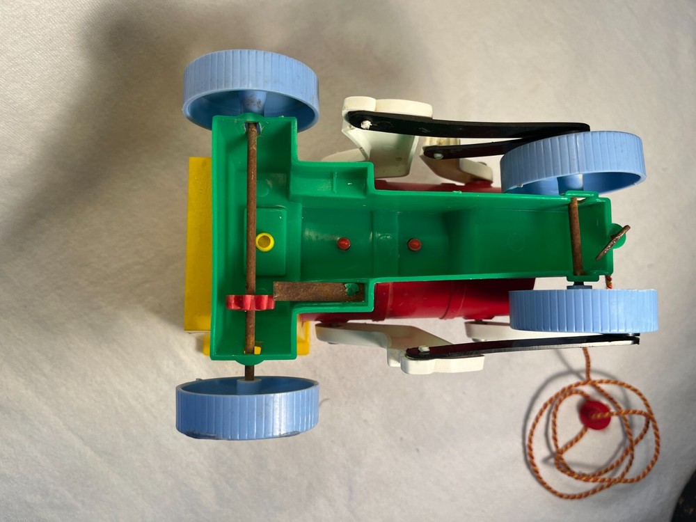 Vintage Plastic Pull Toy Train Engine Arms Legs Face 1950's-60's