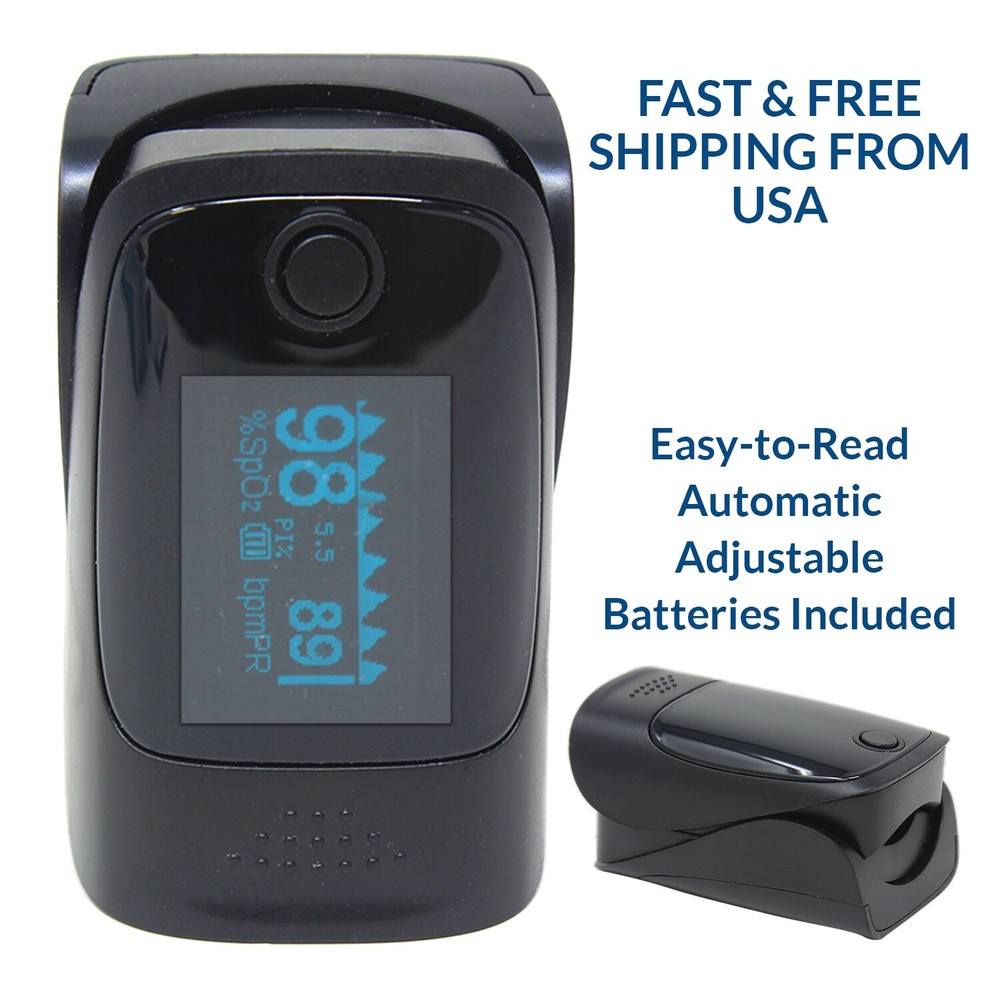 Digital Fingertip Pulse Oximeter Black