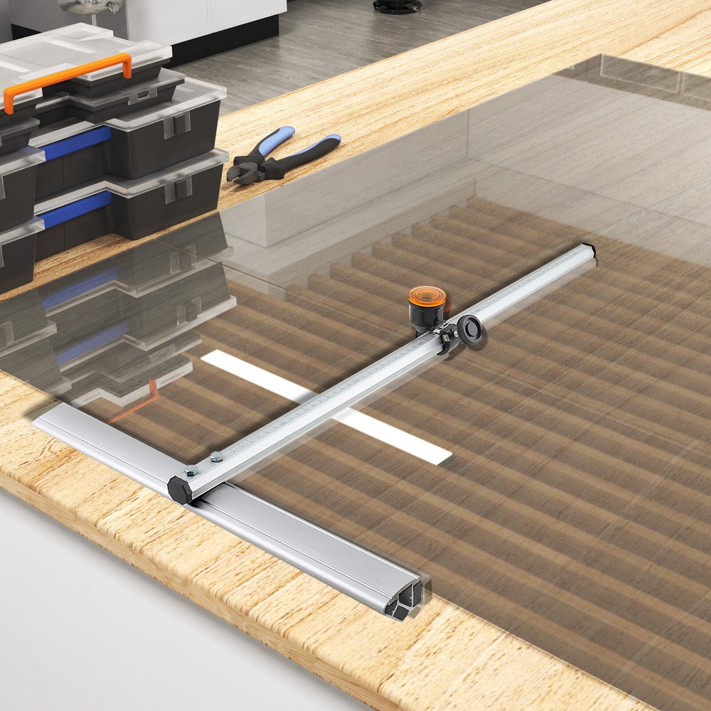 60cm T-Shaped Glass Cutting Tool Push Glass Cutter,Automatic Control Oiling