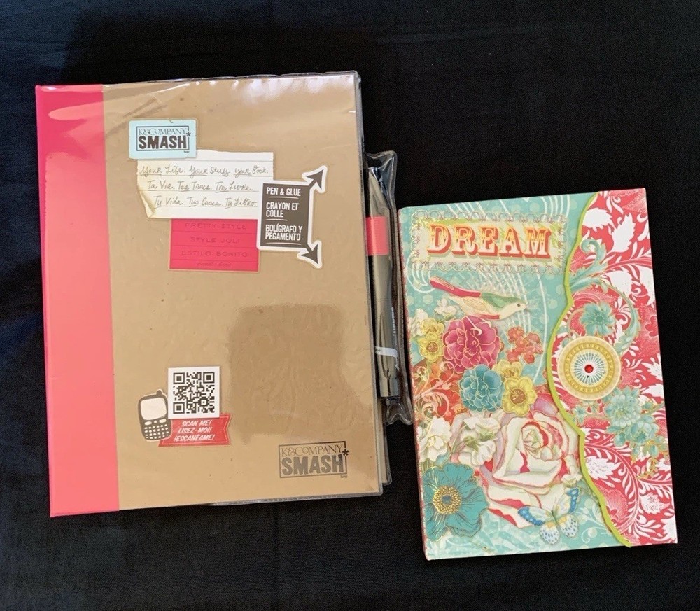 Vintage Embossed Smash book & Studio Punch Dream Journal - Unused
