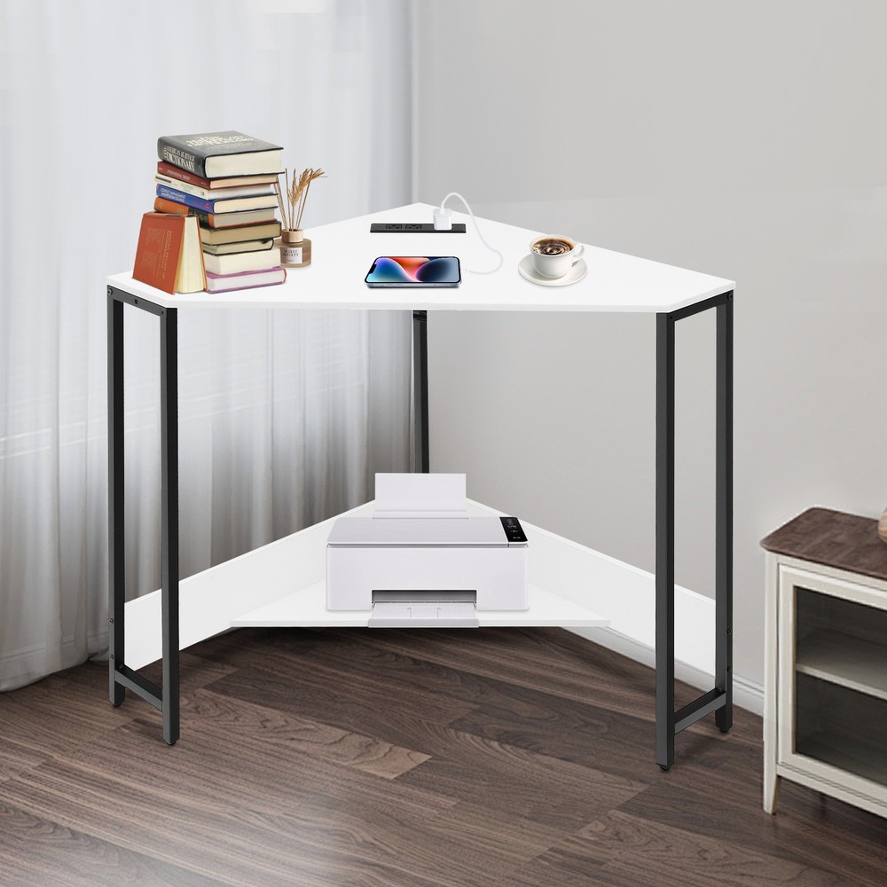 Triangle Corner Computer Desk Small Spaces Home Office Desk Laptop Work Table