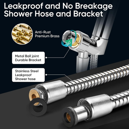 Cobbe Shower Head, 9 Functions High Standard model, ‎‎1. Premium Chrome