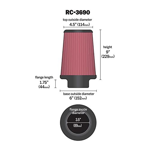 High-Flow Original Lifetime Universal Clamp-On: High Performance, Air Filter