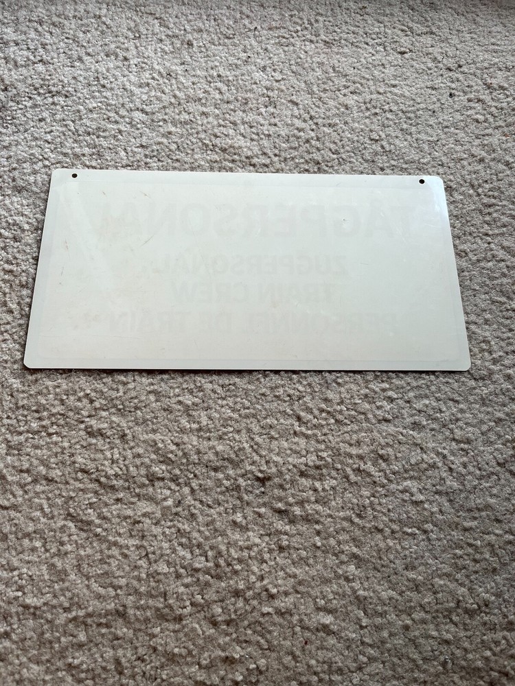 Plastic Train Crew Sign - 11 1/4 x 6