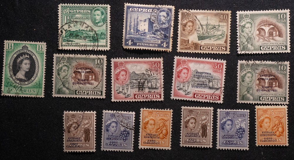 1955-1960 Cyprus stamps