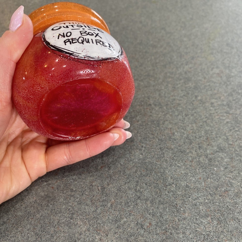 Epoxy painted jar
