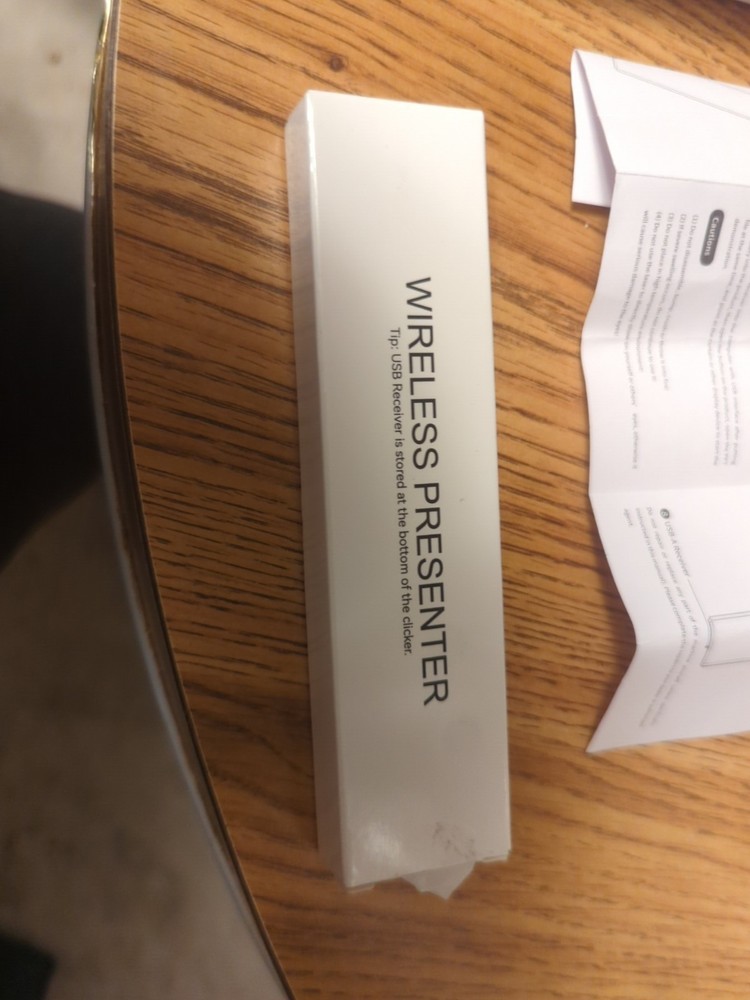 Wireless Presenter Remote with USB Dongle, Clicker, and Laser Pointer