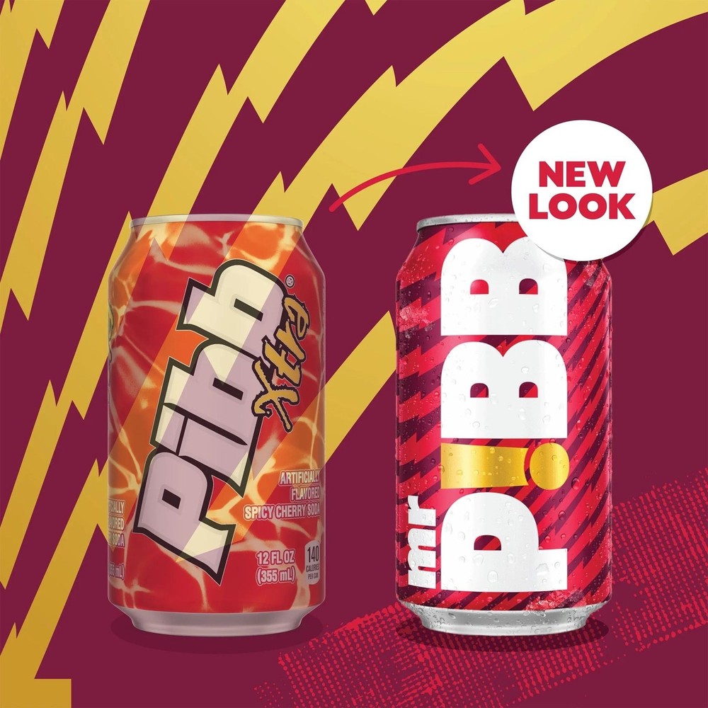 Mr. Pibb Cherry Soda Pop, 12 fl oz, 12 Pack Cans