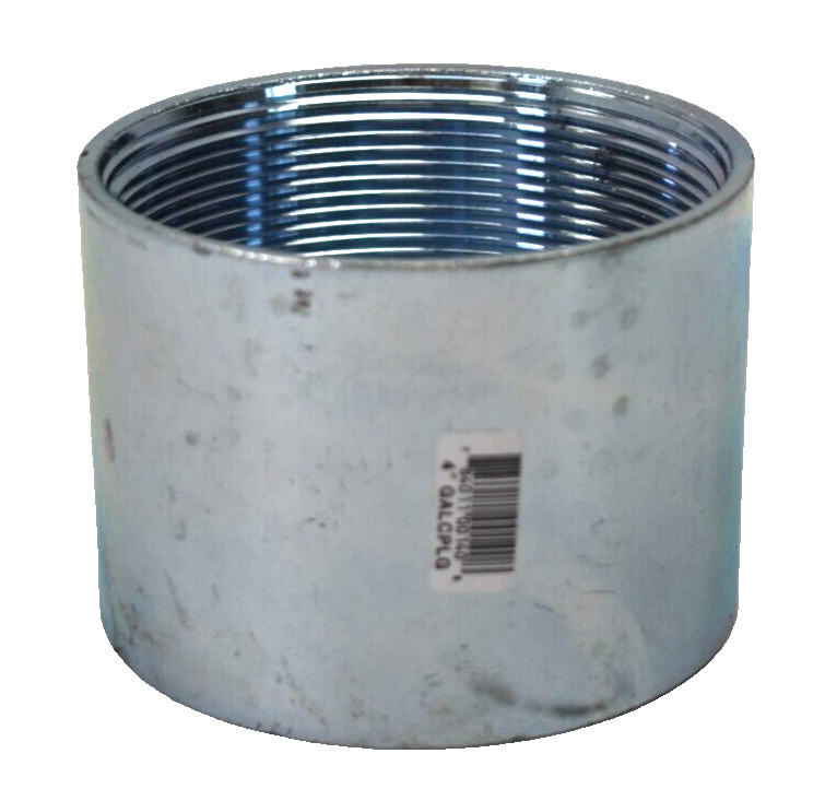 4" Rigid Coupling Galvanized Steel Threaded Connection Nipple Electrical Conduit