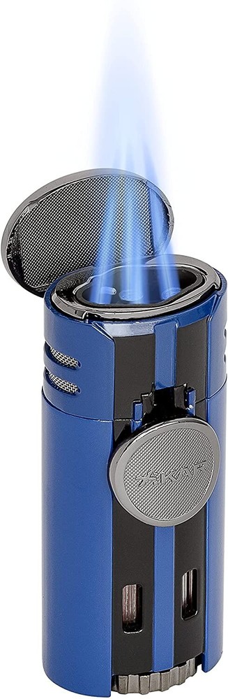 Xikar High Performance HP4 Diamond Quad Flame Cigar Lighter, Blue